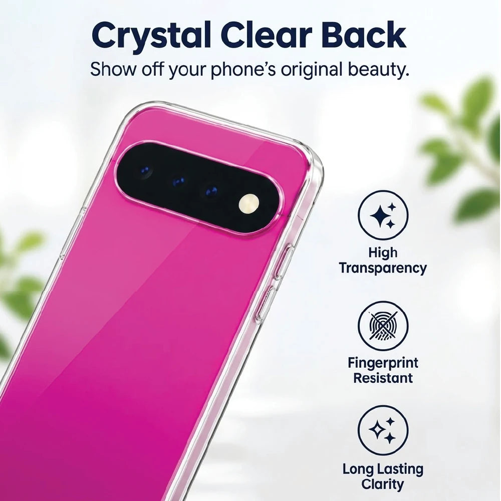 Crystal clear back of Google Pixel 11 anti-yellow case – high transparency, long-lasting clarity