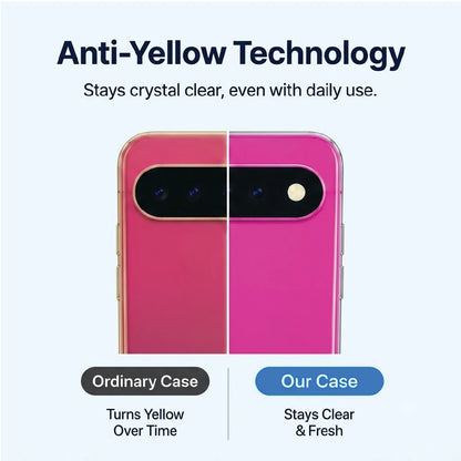 Anti-yellow technology on Google Pixel 11 case – ordinary case turns yellow, this one stays clear