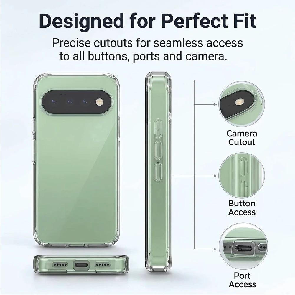 Google Pixel 11 Pro clear case perfect fit – precise camera, button and port cutouts