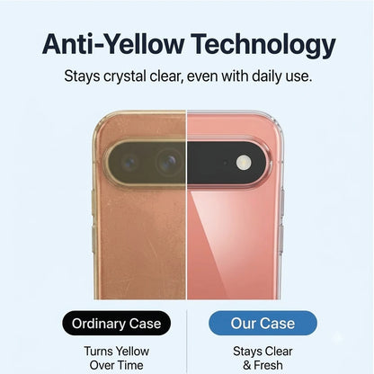 Anti-yellow technology on Google Pixel 11 Pro XL case – ordinary case turns yellow, this one stays clear