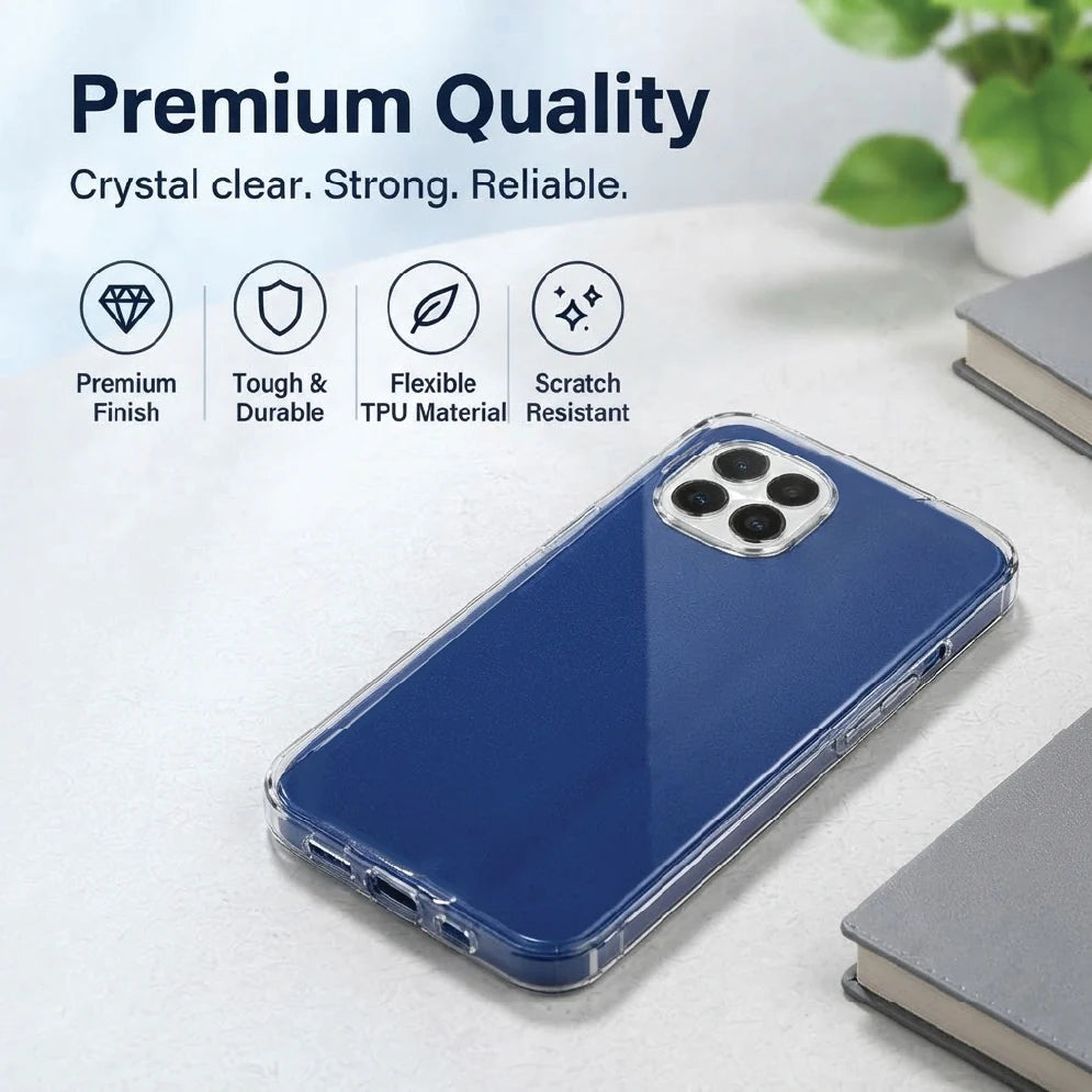 Premium quality OnePlus 13 clear case – flexible, tough and scratch-resistant TPU