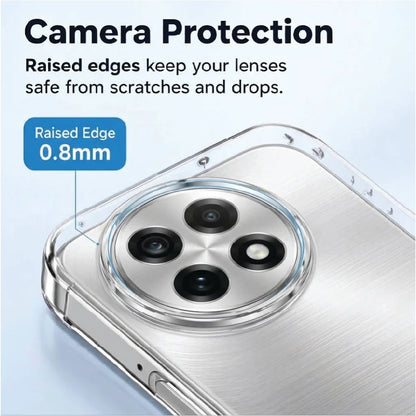 OnePlus 13R clear case camera protection – 0.8mm raised edge around the lenses
