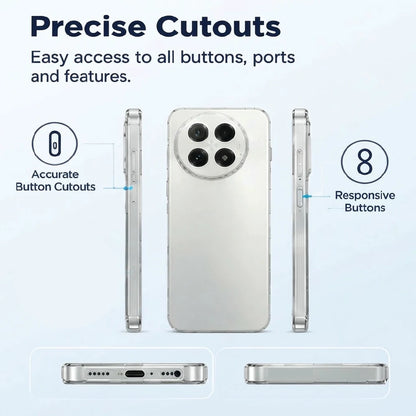 OnePlus 13R clear case side views – accurate button cutouts and perfect port access