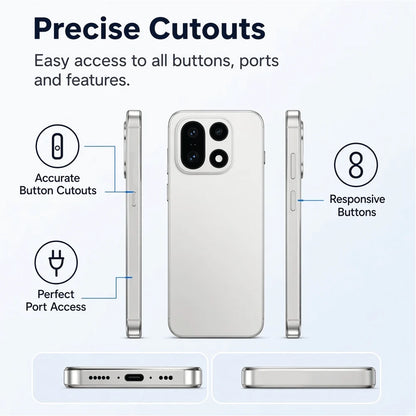 OnePlus 15 clear case side views – accurate button cutouts and perfect port access