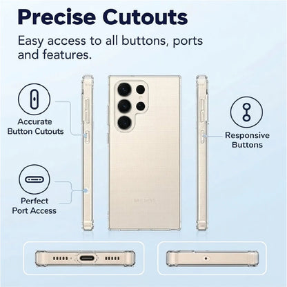 Samsung Galaxy S25 Ultra clear case side views – accurate button cutouts and perfect port access