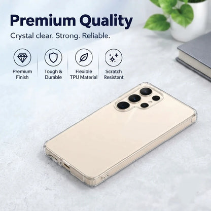 Premium quality Samsung Galaxy S25 Ultra clear case – flexible, tough and scratch-resistant TPU