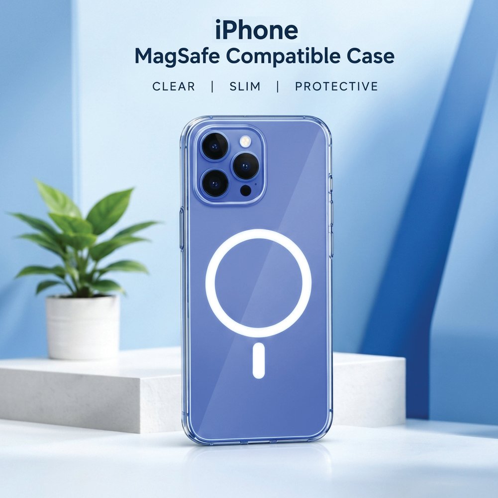 Anti-yellow MagSafe clear case for iPhone: clear, slim, protective - iPhone 16 Pro Max