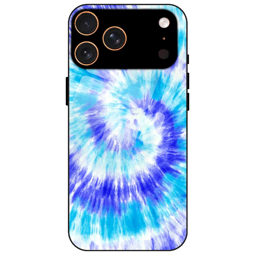 Aqua Tie Dye - Glass Case for Apple iPhone 17 Pro