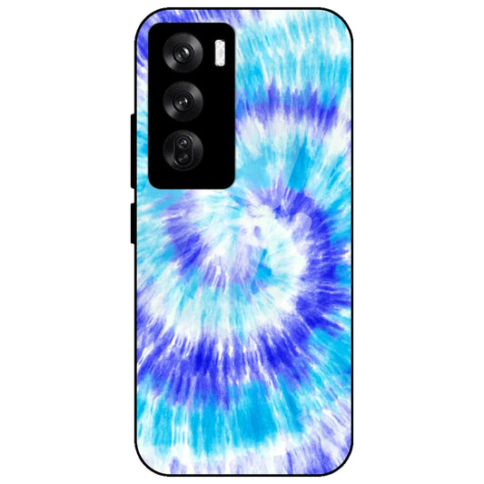 Aqua Tie Dye - Glass Case for Oppo Reno 12 Pro