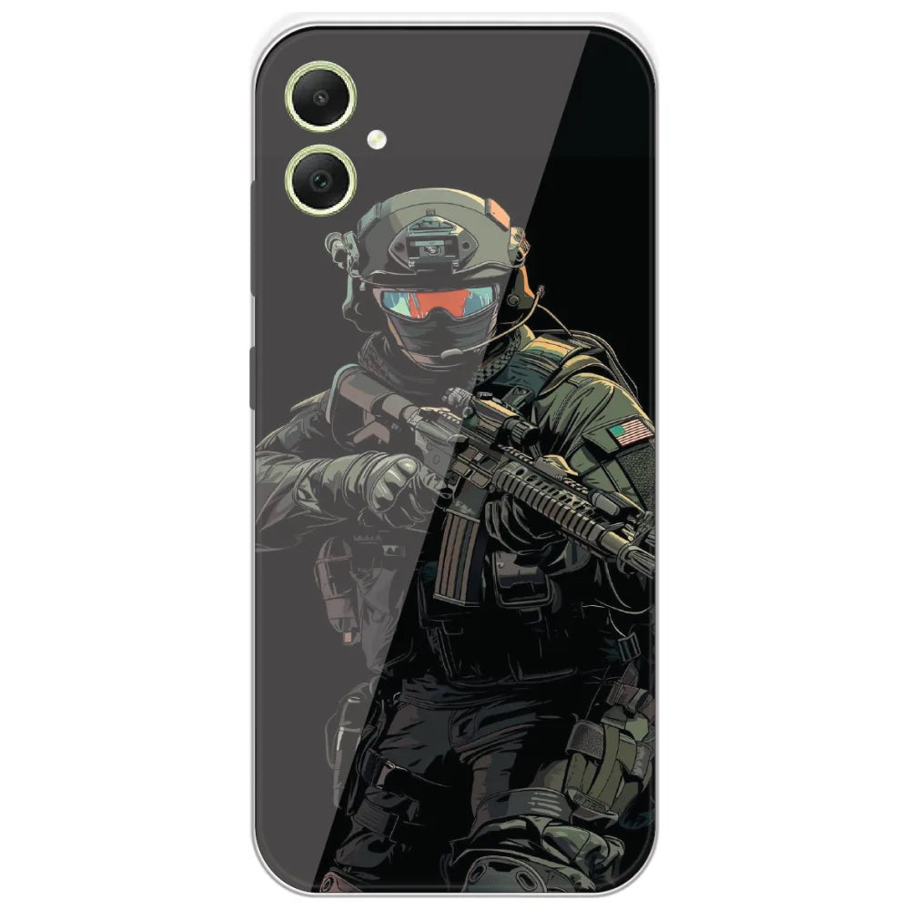 Armored Commando - Printed Silicone Case for Samsung Galaxy A05