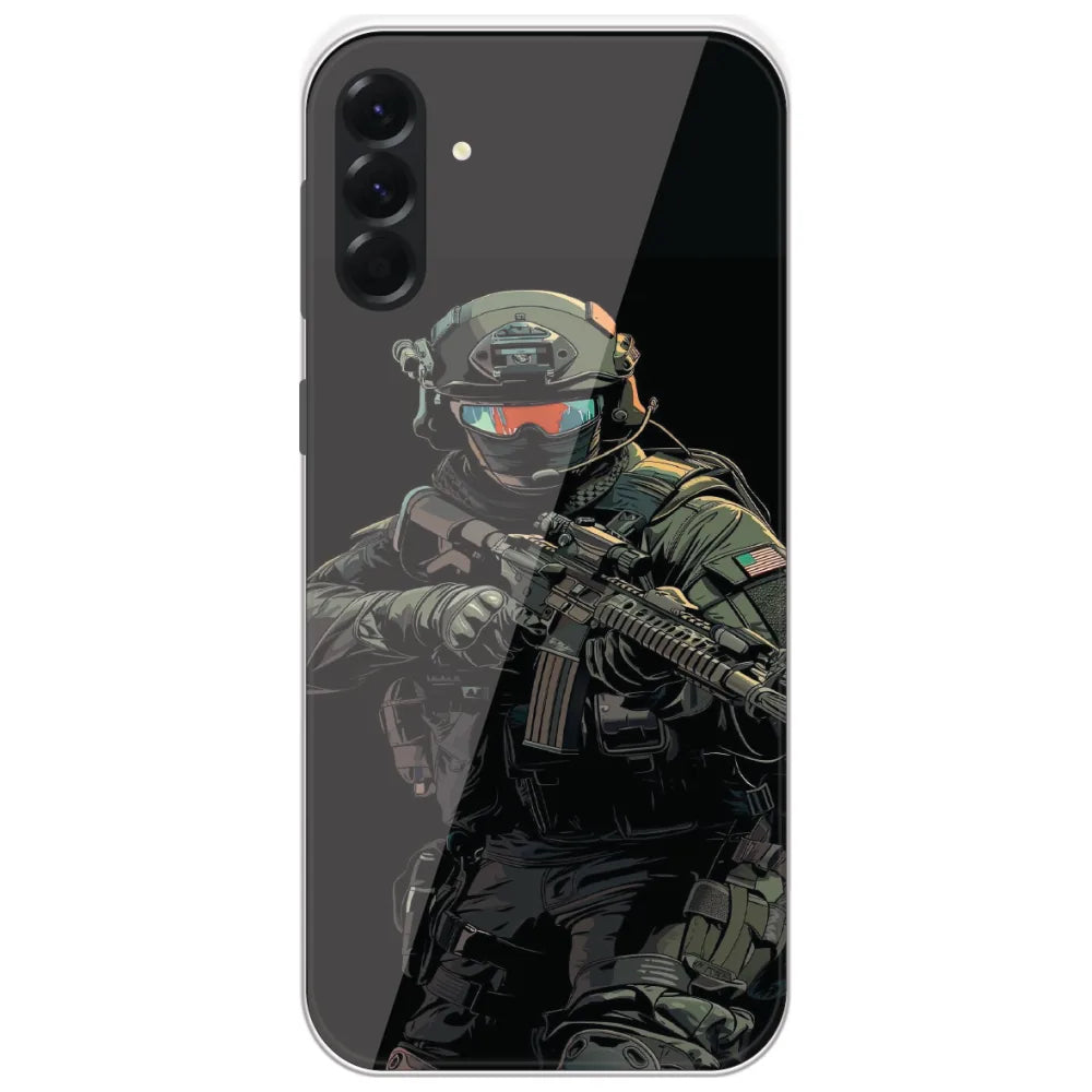 Armored Commando - Printed Silicone Case for Samsung Galaxy A56