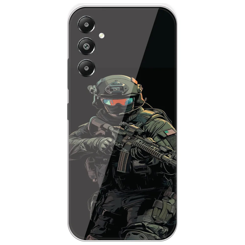 Armored Commando - Printed Silicone Case for Samsung Galaxy F14 5G