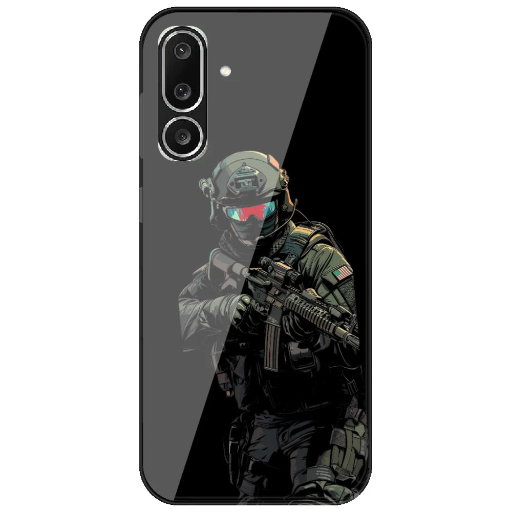 Armored Commando - Printed Silicone Case for Samsung Galaxy F36
