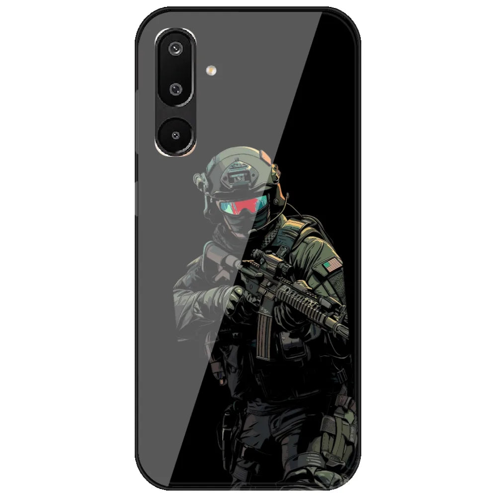Armored Commando - Printed Silicone Case for Samsung Galaxy M16