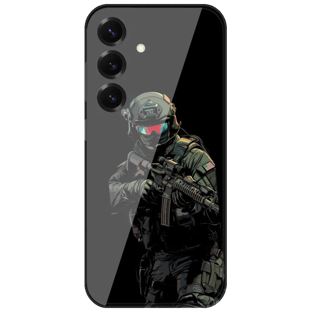Armored Commando - Printed Silicone Case for Samsung Galaxy S25 FE