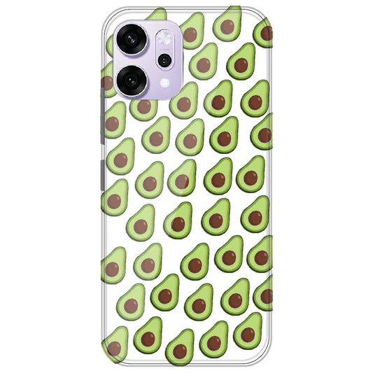 Avocado - Clear Printed Silicone Case for Oppo Reno 14 Pro