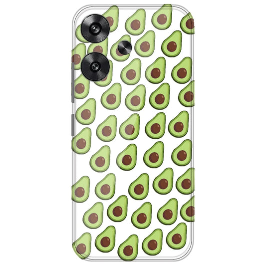 Avocado - Clear Printed Silicone Case for Poco F6