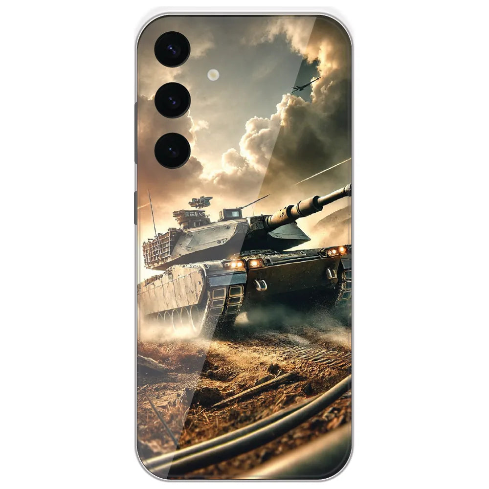 Battle Tank Charge - Printed Silicone Case for Samsung Galaxy S24 Plus
