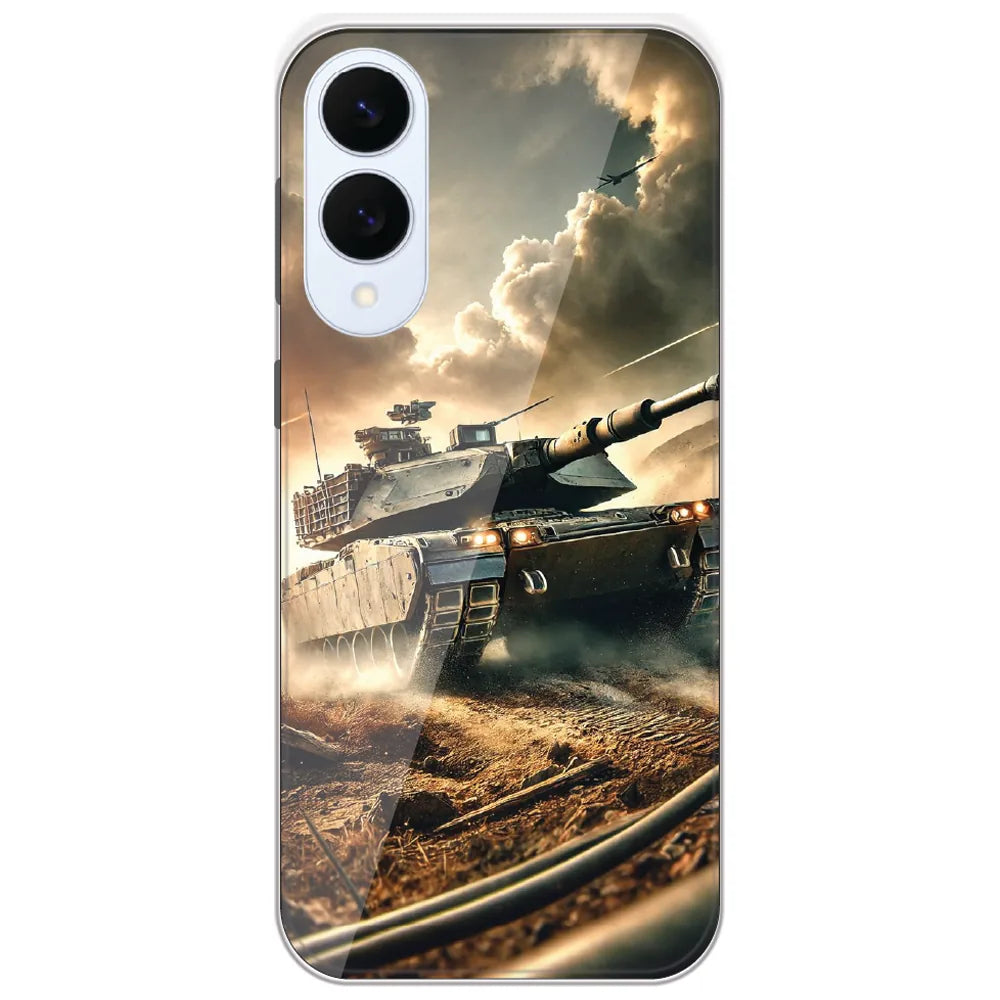 Battle Tank Charge - Printed Silicone Case for Samsung Galaxy S25 Edge