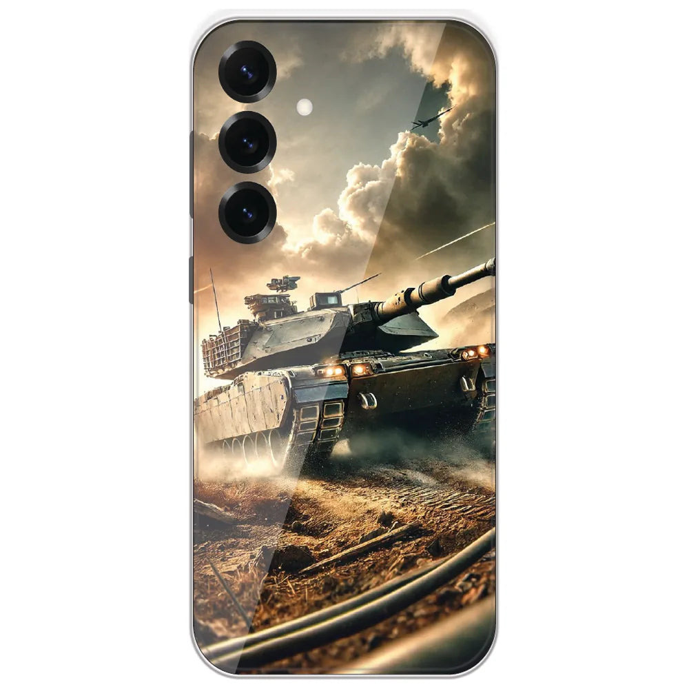 Battle Tank Charge - Printed Silicone Case for Samsung Galaxy S25 Plus