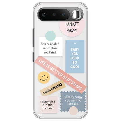 Be Happy - Clear Printed Silicone Case for Realme 16