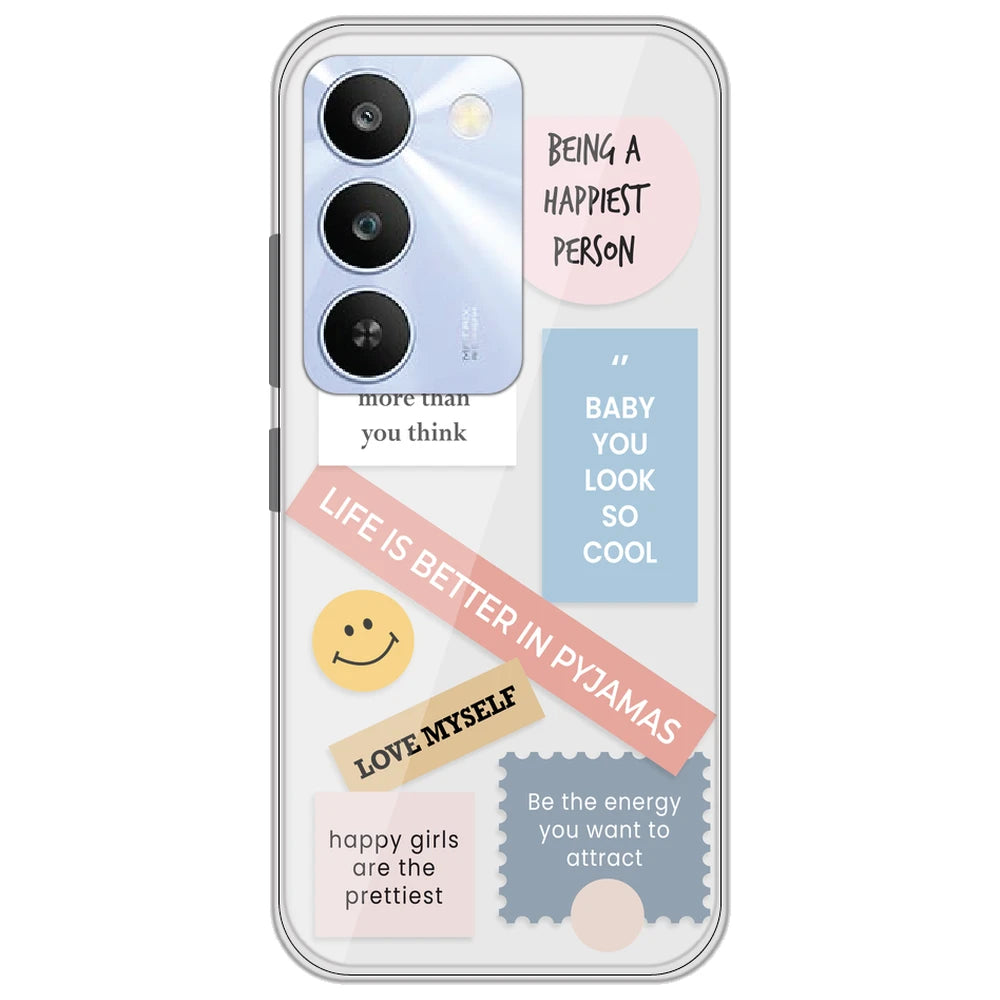 Be Happy - Clear Printed Silicone Case for Realme C83