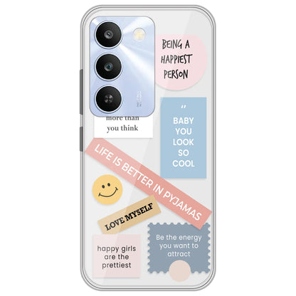 Be Happy - Clear Printed Silicone Case for Realme C83