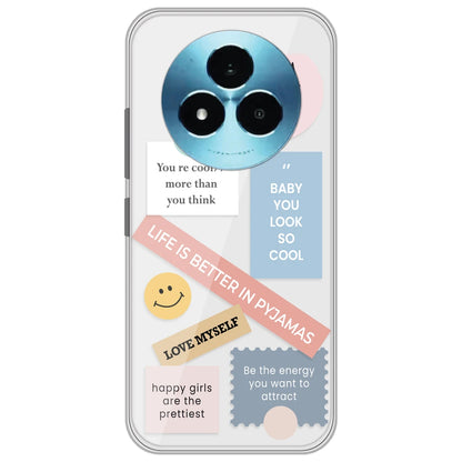 Be Happy - Clear Printed Silicone Case for Realme Narzo 80 Pro