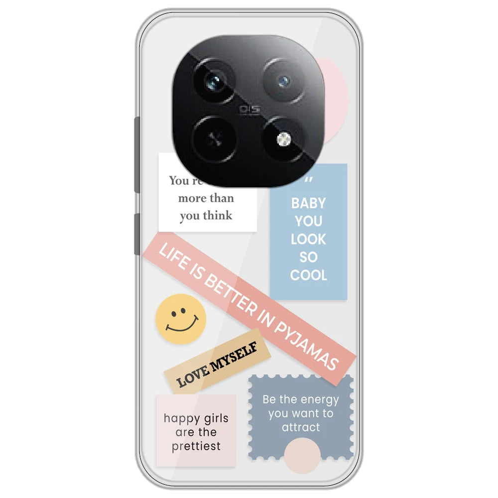Be Happy - Clear Printed Silicone Case for Realme P2 Pro