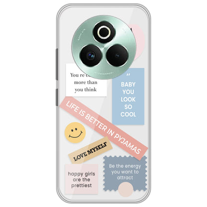 Be Happy - Clear Printed Silicone Case for Realme P3 Pro