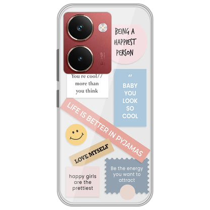 Be Happy - Clear Printed Silicone Case for Realme P3 Ultra