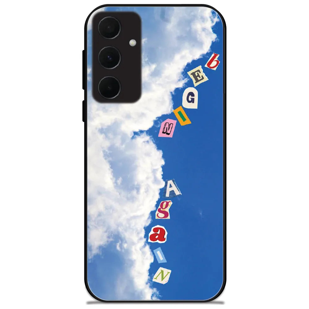 Begin Again Sky - Glossy Metal Silicone Case for Samsung Galaxy A35