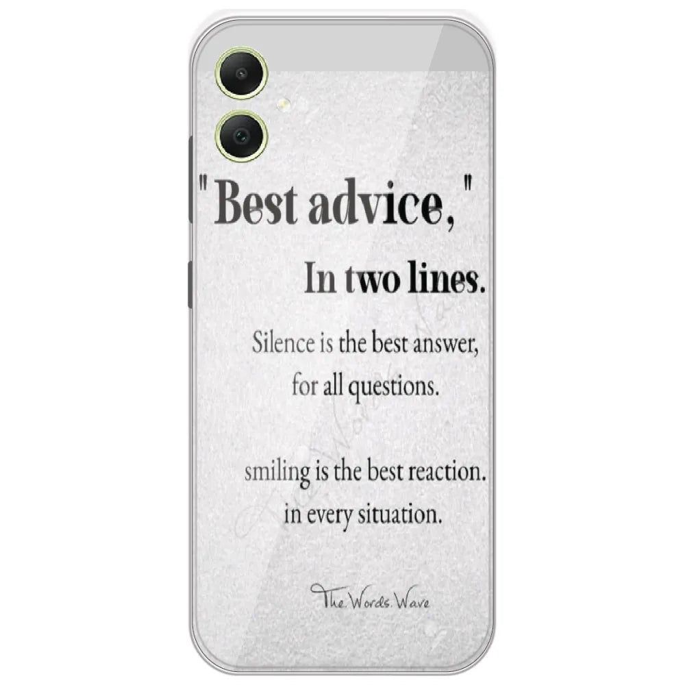Best Advice Two Lines - Printed Silicone Case for Samsung Galaxy A05