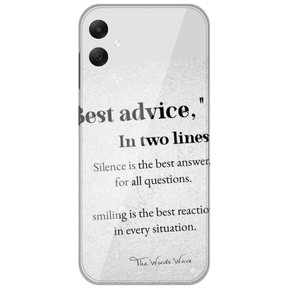 Best Advice Two Lines - Printed Silicone Case for Samsung Galaxy A06