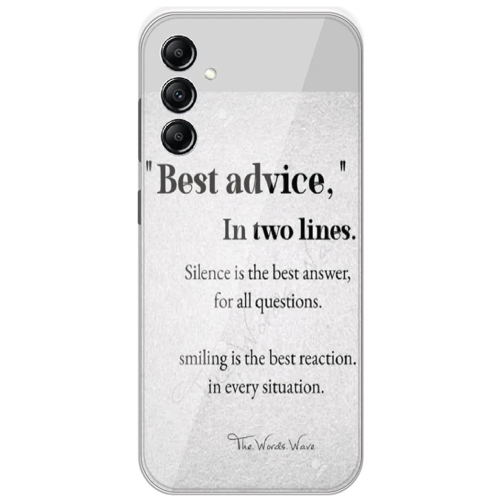 Best Advice Two Lines - Printed Silicone Case for Samsung Galaxy A14