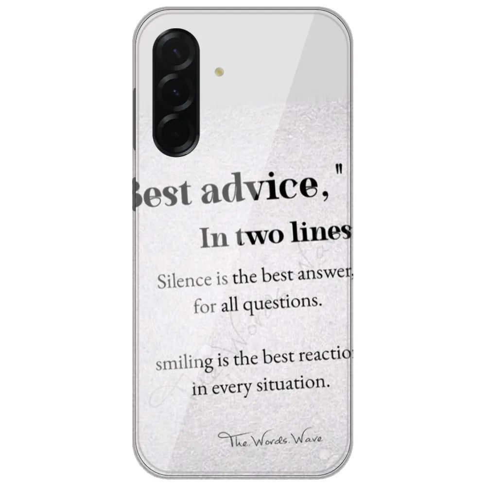 Best Advice Two Lines - Printed Silicone Case for Samsung Galaxy A26
