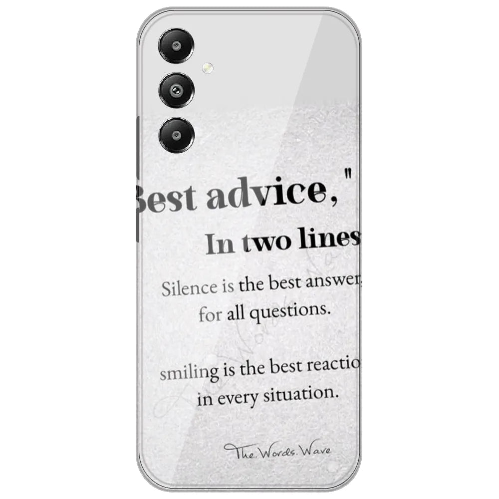 Best Advice Two Lines - Printed Silicone Case for Samsung Galaxy A54 5G