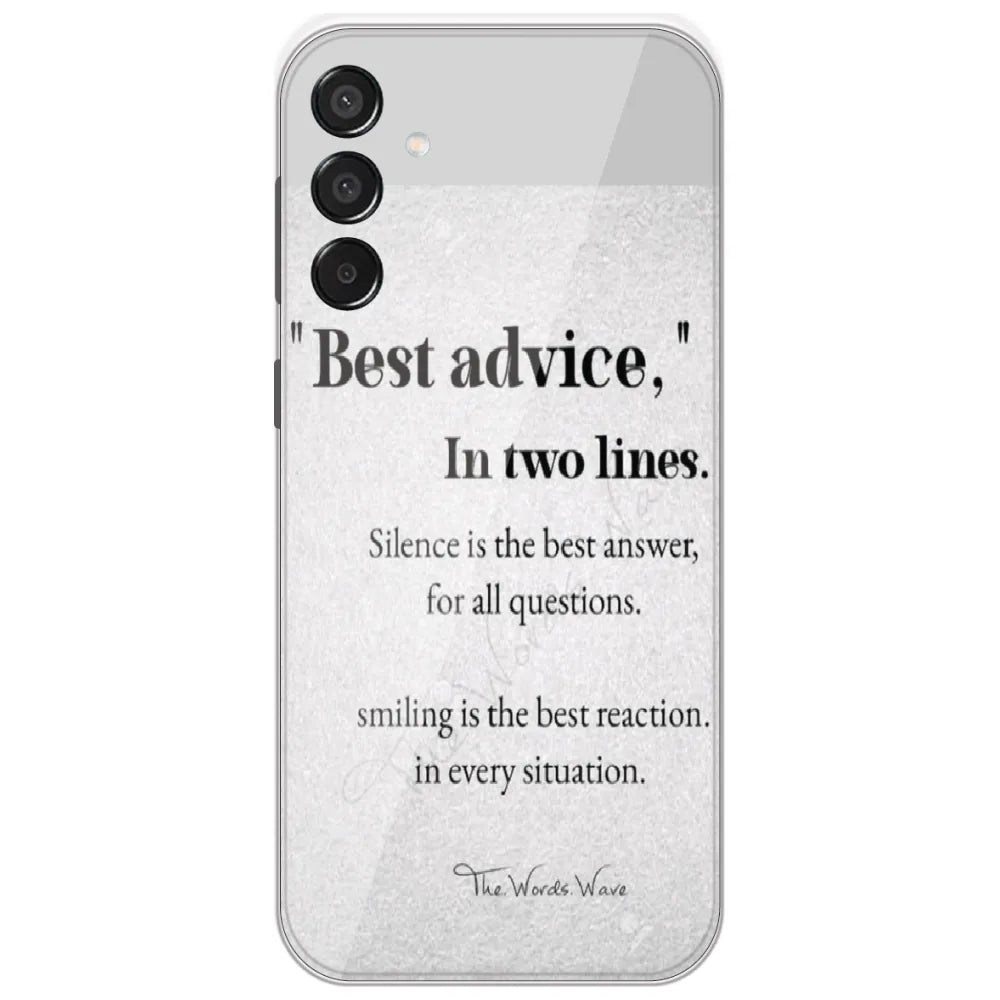 Best Advice Two Lines - Printed Silicone Case for Samsung Galaxy M15