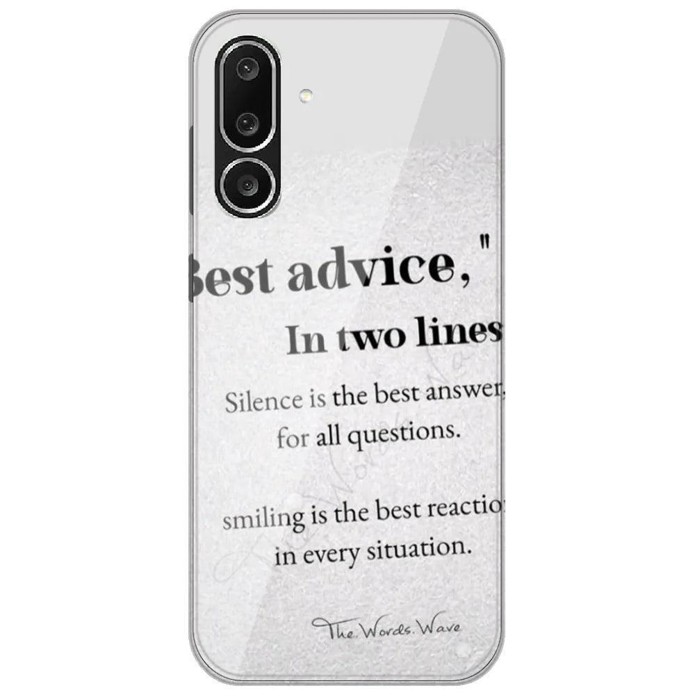 Best Advice Two Lines - Printed Silicone Case for Samsung Galaxy M36
