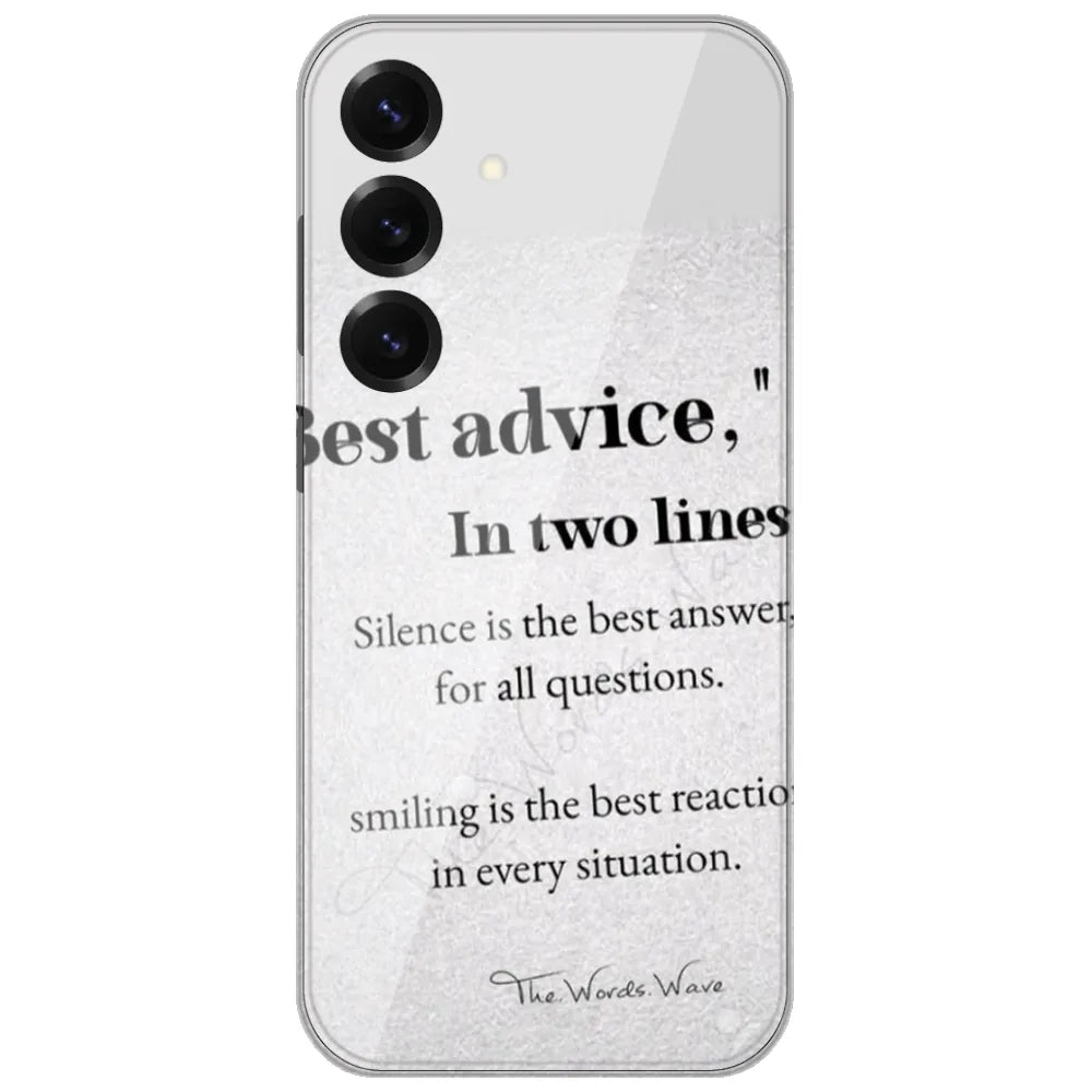 Best Advice Two Lines - Printed Silicone Case for Samsung Galaxy S25 FE