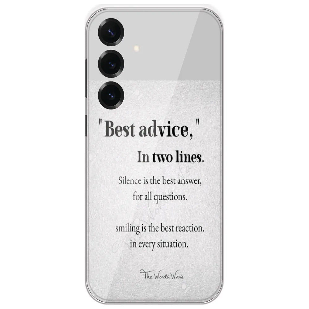 Best Advice Two Lines - Printed Silicone Case for Samsung Galaxy S25 Plus