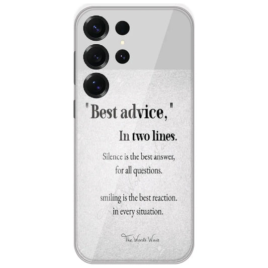 Best Advice Two Lines - Printed Silicone Case for Samsung Galaxy S25 Ultra