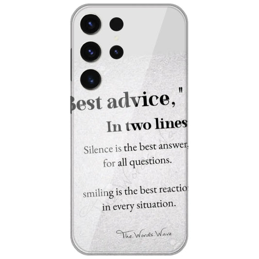 Best Advice Two Lines - Printed Silicone Case for Samsung Galaxy S26 Ultra