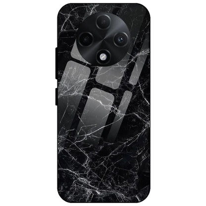 Black Marble - Glass Case for Oppo F27 Pro Plus