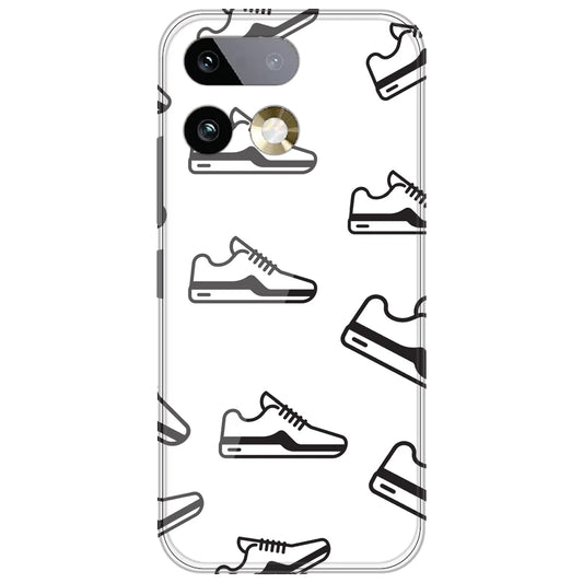 Black Sneakers - Clear Printed Silicone Case for Realme 16 Pro Plus