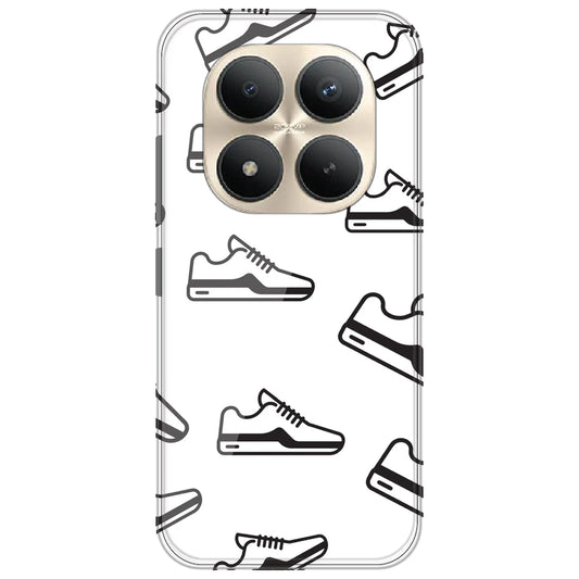 Black Sneakers - Clear Printed Silicone Case for Redmi Note 15 Pro Plus 5G
