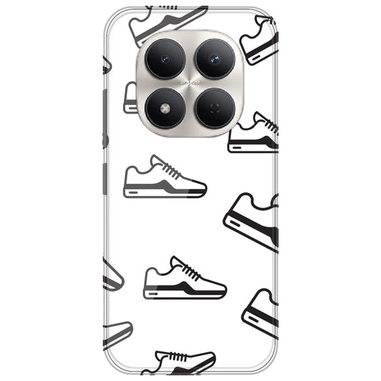 Black Sneakers - Clear Printed Silicone Case for Redmi Note 15 Pro