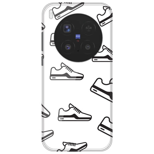 Black Sneakers - Clear Printed Silicone Case for Vivo X300 Pro