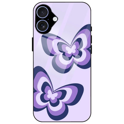 Blue Butterflies - Glass Case for Apple iPhone 17