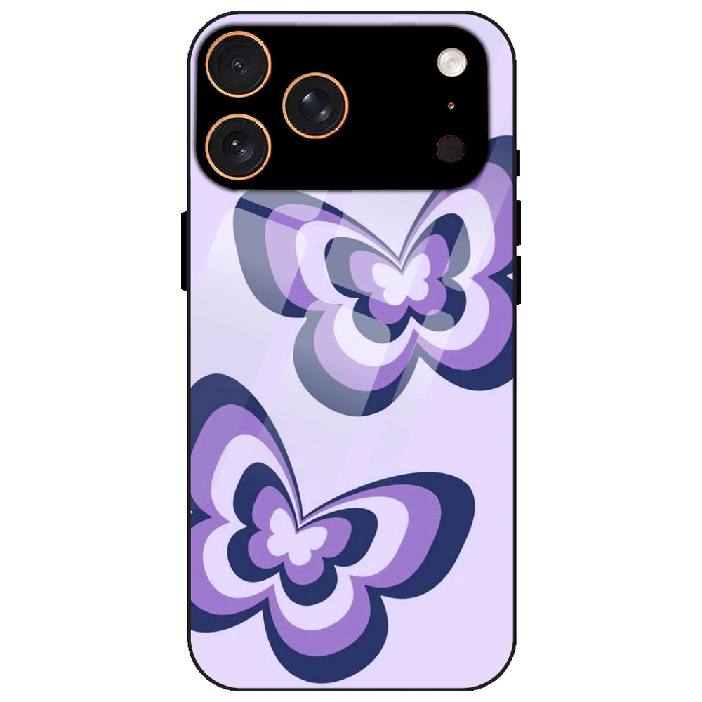 Blue Butterflies - Glass Case for Apple iPhone 17 Pro
